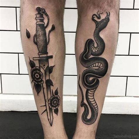 Snake tattoo leg